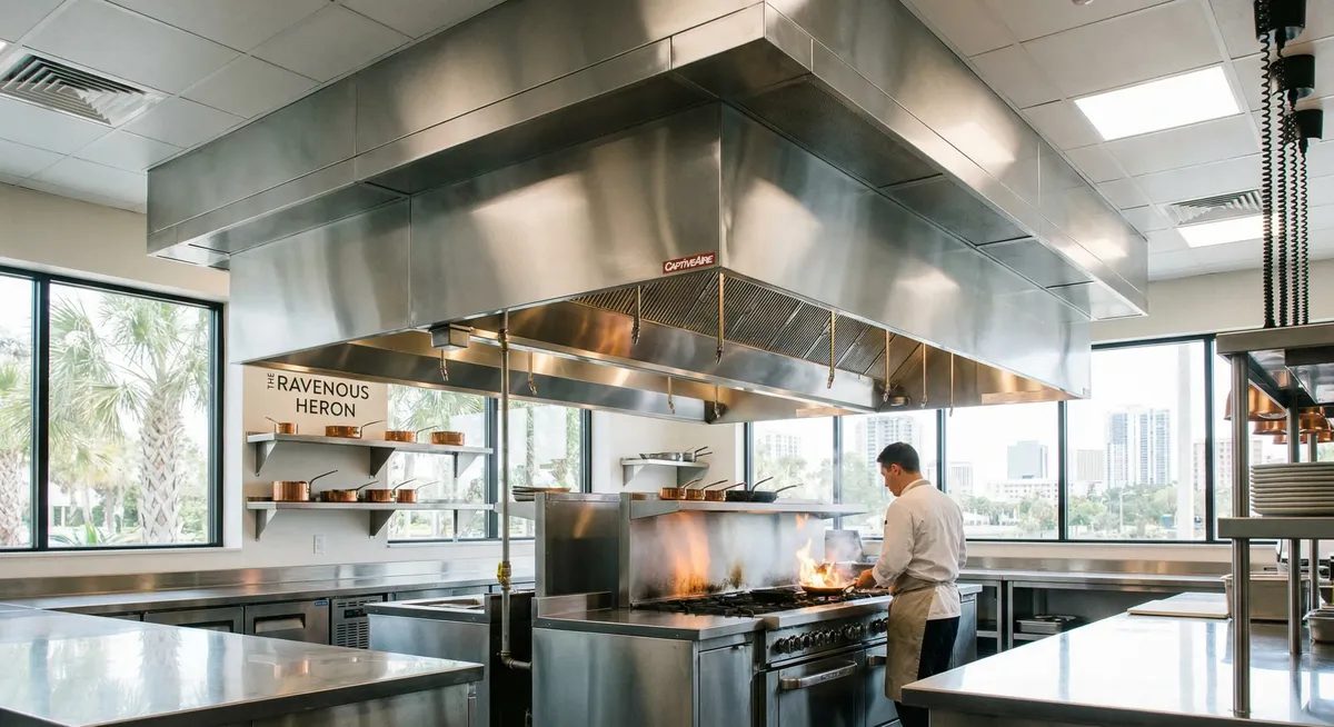 Fairfax exhaust hood cleaning inside a commercial kitchen