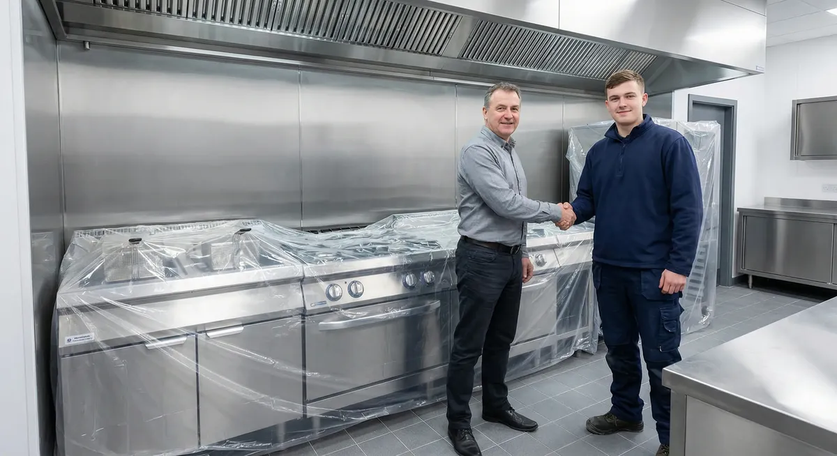 Fairfax restaurant manager reviewing completed hood cleaning service